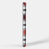 Coque iphone Plaid rouge, noir et blanc HAMbWG (Verso / Droite)