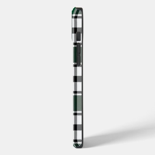 Coque iphone Plaid vert, noir et blanc HAMbWG (Verso / Gauche)