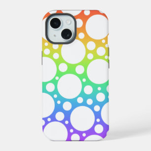 Coque iphone pointillé Rainbow Polka