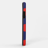 coque iphone Polka Dot Marine Bleu & Rouge (Dos/Droite)