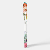 Coque iphone pomme Monogramme Floral Peint (Verso / Gauche)