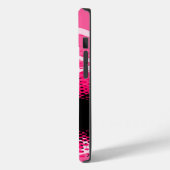 Coque iphone poster de animal graphique rose (Verso / Gauche)