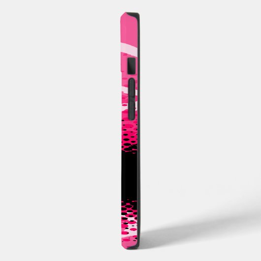 Coque iphone poster de animal graphique rose (Verso / Gauche)