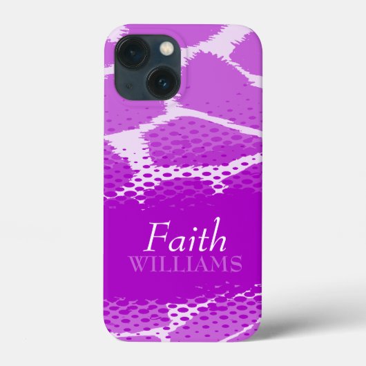 Coque iphone poster de animal graphique violet (Verso)
