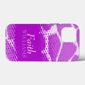 Coque iphone poster de animal graphique violet (Verso (horizontal))