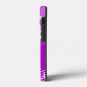 Coque iphone poster de animal graphique violet (Verso / Gauche)