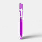 Coque iphone poster de animal graphique violet (Verso / Gauche)