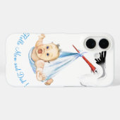 Coque iphone pour bébé portatif - Texte personnali (Verso (horizontal))