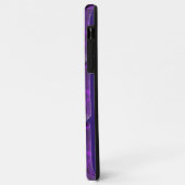 Coque iphone pourpre Amethyst Gemstone avec initia (Dos/Gauche)