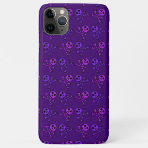 Coque iphone pourpre de crânes