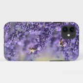 Coque iphone pourpre de lavande et d'abeilles (Dos (Horizontal))