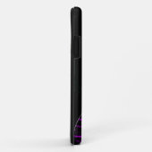 Coque iphone pourpre de monogramme de guitare (Dos/Droite)