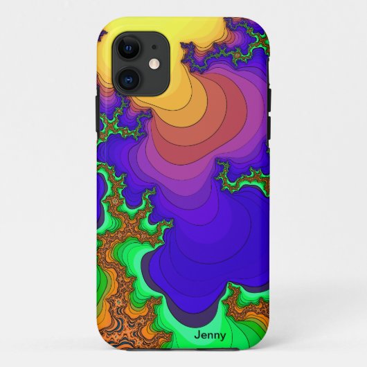 Coque iphone psychédélique de fractale (Dos)
