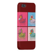 Coque iPhone Quatre canards colorés (Dos Droit)