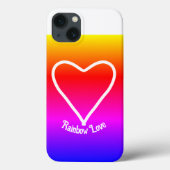 coque iphone Rainbow Love coloré (Verso)
