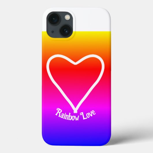 coque iphone Rainbow Love coloré (Verso)