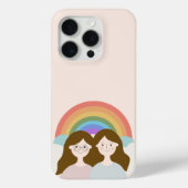 Coque iphone Rainbow Twins de charme (Verso)