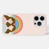 Coque iphone Rainbow Twins de charme (Verso (horizontal))