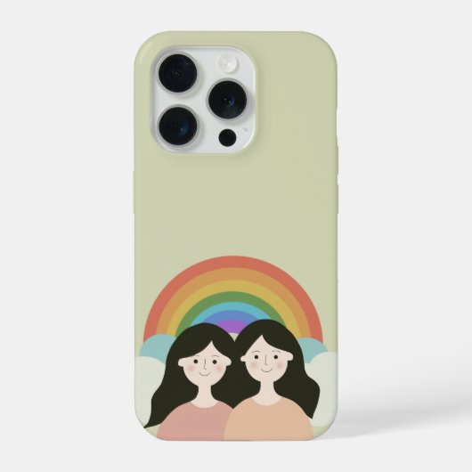 Coque iphone Rainbow Twins de charme (Verso)