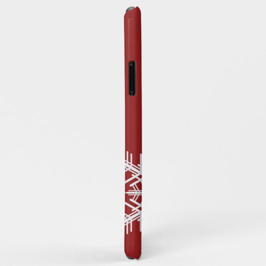 Coque iphone Red Snowflake (Dos/Droite)