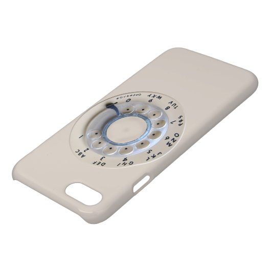 Coque iPhone Rétro cadran rotatoire de téléphone (Haut)