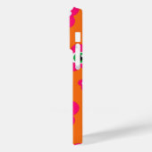 Coque iphone rétro orangé et rose des yeux (Verso / Gauche)