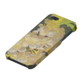 Coque iPhone Rhapsodie florale dans l'or et le blanc (Bas)