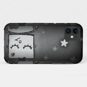 Coque iphone robot mou noir et blanc (Dos (Horizontal))