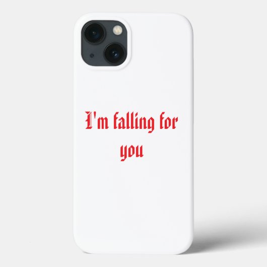 Coque iphone romantique "Je suis en train de tombe (Verso)