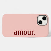coque iPhone rose "Amour." (Verso (horizontal))