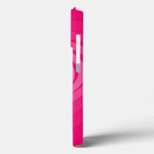 Coque iphone rose avec coeur et nom personnalisé (Verso / Gauche)