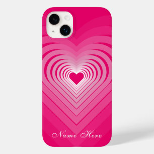 Coque iphone rose avec Coeurs Personnalisé Votre n