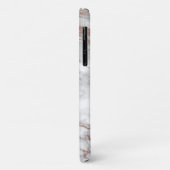 Coque iphone rose d'or et de marbre (Dos/Gauche)