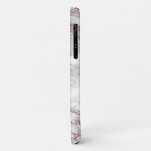 Coque iphone rose d'or et de marbre (Dos/Gauche)