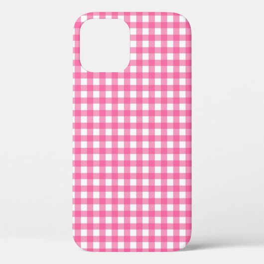 Coque iphone rose En vichy (Verso)
