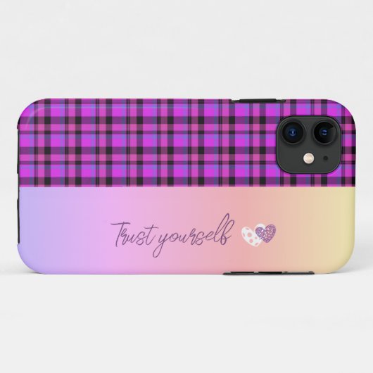 Coque iphone rose et noir (Dos (Horizontal))