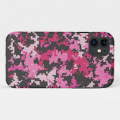 Coque iphone rose et noir de Camo (Dos (Horizontal))