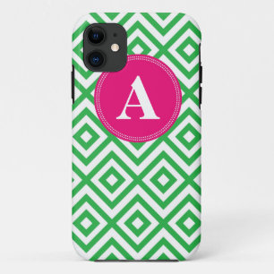 Coque iphone rose et vert de motif de très bon