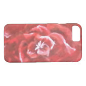 Coque iphone rose peint à la main (Dos (Horizontal))