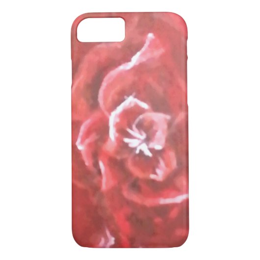 Coque iphone rose peint à la main (Dos)
