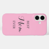 Coque iphone rose personnalisé - Nom personnalisé (Verso (horizontal))