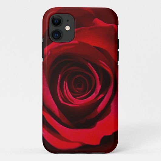Coque iphone rose rouge foncé (Dos)