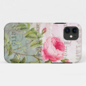Coque iphone Rose Vintage Redoute Pink (Dos (Horizontal))
