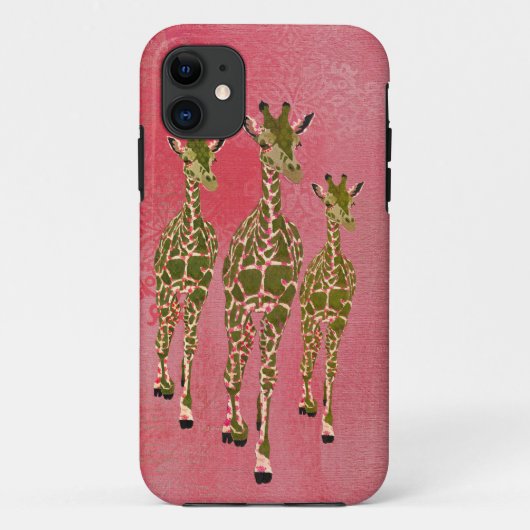 Coque iphone rose vintage rose et d'olive de (Dos)