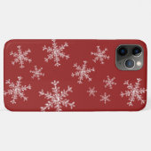 Coque iphone rouge Crystal Snowflakes (Dos (Horizontal))