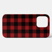 Coque iphone rouge et noir de contrôle de la carte (Verso (horizontal))