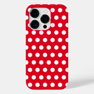 Coque iphone rouge Pois blanc - Couleurs personnal