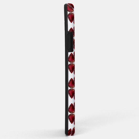 Coque iphone Rouge Ruby Gemstone Initial Monogramm (Dos/Droite)