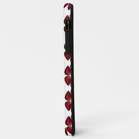 Coque iphone Rouge Ruby Gemstone Initial Monogramm (Dos/Gauche)