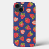 Coque iphone Royal Blue Strawberry (Verso)
